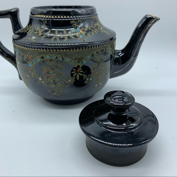 Antique pre-1910 English Black Teapot - Picture 2 of 10